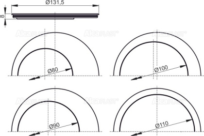 Вставка под водосточную трубу, комплект – черный Вставка под водосточную трубу, комплект – черный