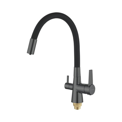 Смеситель для кухни латуньПепельныйS668Y