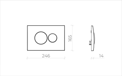 Кнопка смыва для инсталляции Creto Snap 2.0 KL-CR-751-2 хром глянцевый
