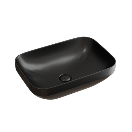 Умывальник чаша накладная прямоугольная (цвет Черный Матовый) Element 500*359*145мм