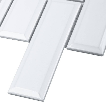 Керамическая мозаика, Metro White Glossy 45х145, Brick & Metro Керамическая мозаика, Metro White Glossy 45х145, Brick & Metro