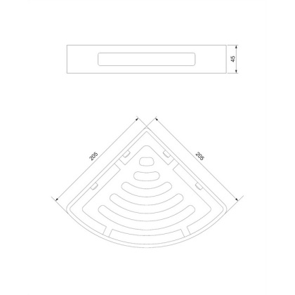 Полка-корзинка для душа угловая OMNIRES 20,5х20,5 см UN10332CR (хром)
