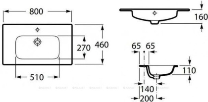 Раковина Roca Victoria-N 80 см, 32799C000 белая
