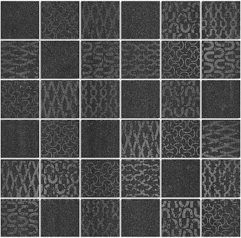 Декор Про Дабл черный мозаичный 30x30x0,9