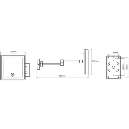 Косметическое зеркало с подсветкой