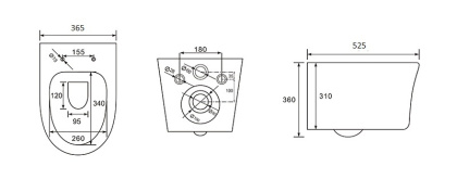 Подвесной унитаз Акватек Ника AQ2009-00