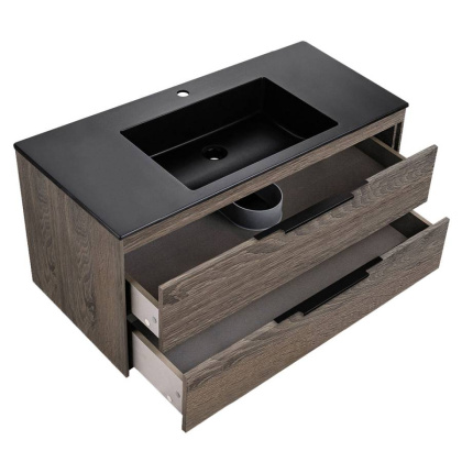 База под раковину Chiara 2D 1000 подвесная, 2 выкатных ящика soft-close, R.Oak