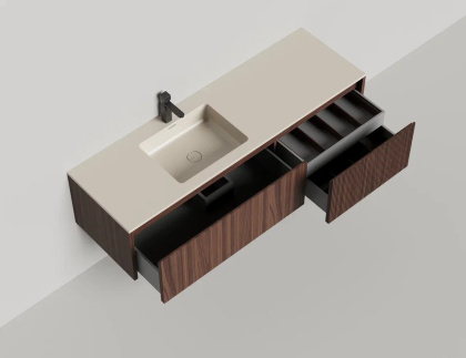 Подвесная тумба Domino 1600, шпон, Onda Plus