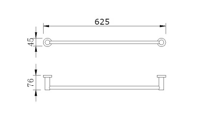 Полотенцедержатель 60 см. RUSH Victoria (VI71531)