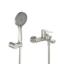 STYLUS-VD-01 Смеситель для ванны и душа однорычажный в комплекте с ручным душем, шлангом и держателем, хром