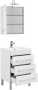 Комплект мебели для ванной Aquanet Верона 58 белый (напольный 3 ящика)