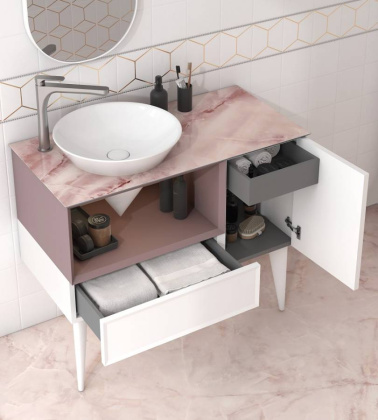 Раковина CONO встаиваемая сверху 44, белая глянцевая