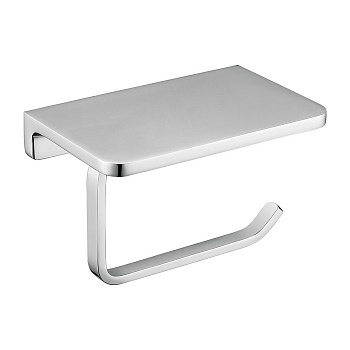 Держатель туалетной бумаги с полкой OMNIRES UN10525CR (хром)