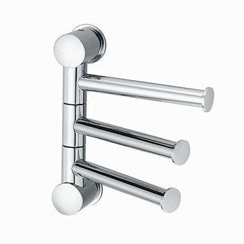 Держатель полотенец тройной, 12х14,2х3,4 см, хром, K-1053