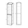 Шкаф Fine VSC-2NF170GW подвесной, 1700*350*350, G.White Шкаф Fine VSC-2NF170GW подвесной, 1700*350*350, G.White