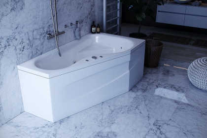 Ванна  Медея правая пустая без фр.экр.(вклеенный каркас) Ванна  Медея правая пустая без фр.экр.(вклеенный каркас)