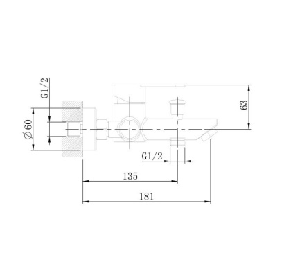 Смеситель для ванны/душа Orange Steel M99-100ni никель