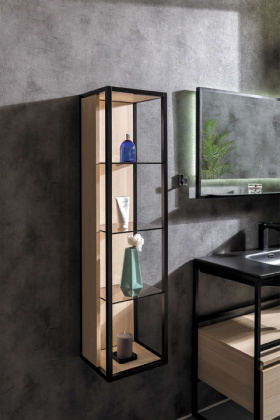 Пенал LOFT высокий light wood, полки стекло 896-L Boheme Пенал LOFT высокий light wood, полки стекло 896-L Boheme