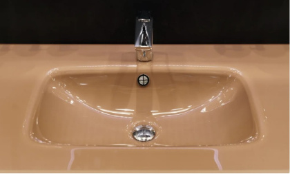 Столешница стекло 140*46см моноблок CAPPUCINO