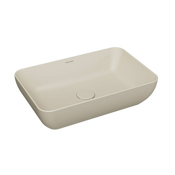Раковина PLAZA накладная 55, песочный матовый PLR.wb.55\SAN