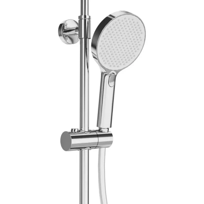 Душевая колонна FONTE на 3 потока с фиксированным изливом и механическим смесителем, хром Душевая колонна FONTE на 3 потока с фиксированным изливом и механическим смесителем, хром