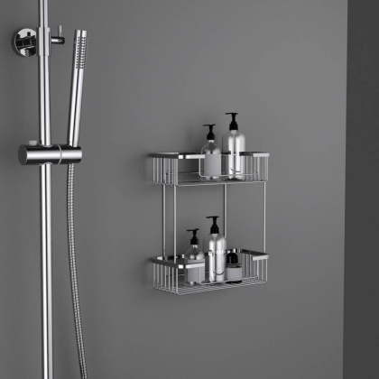 Полка двойная Timo Saona 13083/00 хром