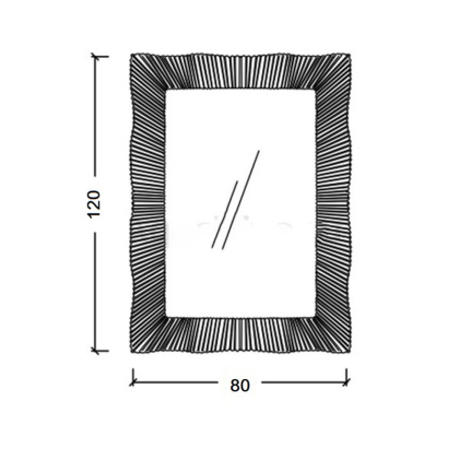 Зеркало SOHO золото с подсветкой, 80х120 массив 521 Boheme