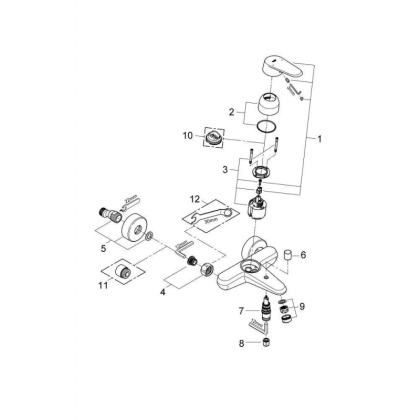 Смеситель для ванны Grohe Eurodisc Cosmopolitan 33390002 хром
