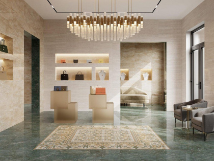 Бордюр HGD\A528\13000RL Эвора Бежевый (30см*7,2см*11мм) (16шт/0,36м2) Глянцевый Ректифицированный, шт