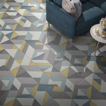 Ковер VT\A561\SG5918R Кампо серый,синий,желтый (119,5см*238,5см*11мм) (1шт/2,85) матовый, шт