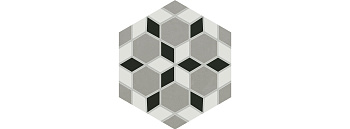 Декор 8 VT\A291\SG1010 Кальсада Черный/Белый/Серый (12см*10,4см*7мм) (45шт/0,561м2) Шестиугольник, шт Декор 8 VT\A291\SG1010 Кальсада Черный/Белый/Серый (12см*10,4см*7мм) (45шт/0,561м2) Шестиугольник, шт