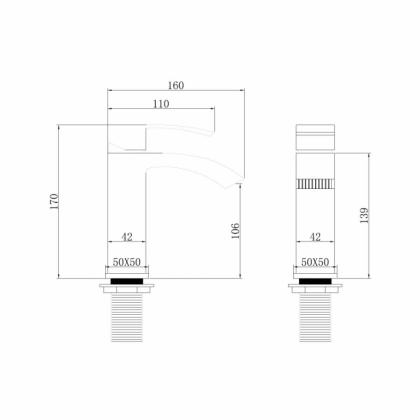 Смеситель ABBER Wasserfall AF8610NG для раковины, никель