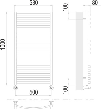 Полотенцесушитель Terminus Палермо П13 500х1000 Полотенцесушитель Terminus Палермо П13 500х1000