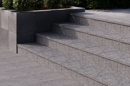 Противоскользящая ступень PELDANO RECTO GRIS ANTISLIP 33х33х3, Milan