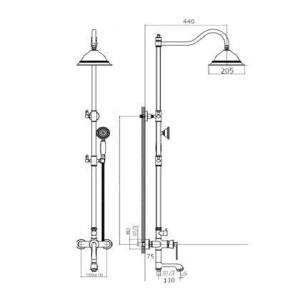 Душевая система RUSH Flores (FLG0835-5)