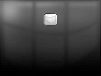 Акриловый душевой поддон Riho Basel 418 140x90 черный глянец, накладка хром DC281600000000S