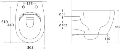 Чаша подвесного унитаза Allen Brau Fantasy 4.11004.BD бордо