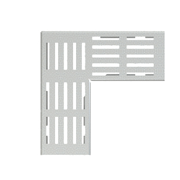 Решетка для дренажного углового желоба 100 мм, оцинкованная сталь