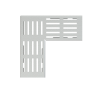 Решетка для дренажного углового желоба 100 мм, оцинкованная сталь