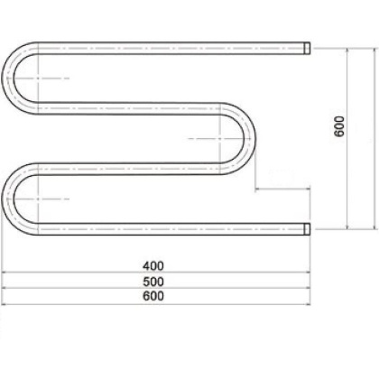 Полотенцесушитель М3/4" 60*40 с креплениями