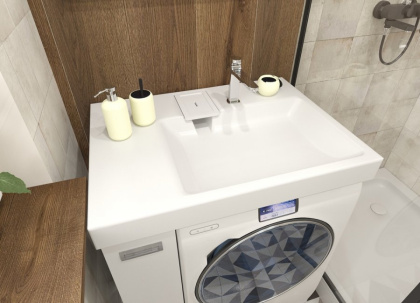 Тумба напольная под умывальник Riga Luxe 800х590 с выдвижным ящиком (ШхГхВ) 180х576х860