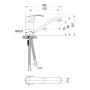 Смеситель д/раковины поворотный AVILA, арт.02110-1AV
