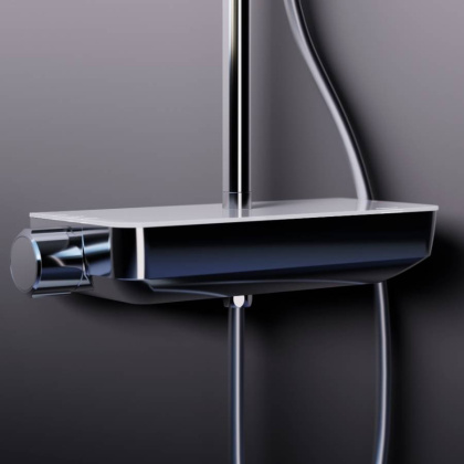 936780000 Scandinavian Pure душевая система с душевым смесителем-полкой, хром