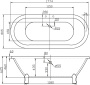 Ванна акриловая отдельностоящая BelBagno BB21 Ванна акриловая отдельностоящая BelBagno BB21