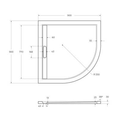 Экран для поддона из искусственного мрамора CEZARES TRAY-AS-R-90-100-SCR Экран для поддона из искусственного мрамора CEZARES TRAY-AS-R-90-100-SCR