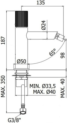 Смеситель для биде Paffoni Jo JO131NO