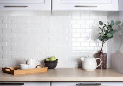 Керамическая мозаика, Brick White Glossy 45x95, Brick & Metro Керамическая мозаика, Brick White Glossy 45x95, Brick & Metro