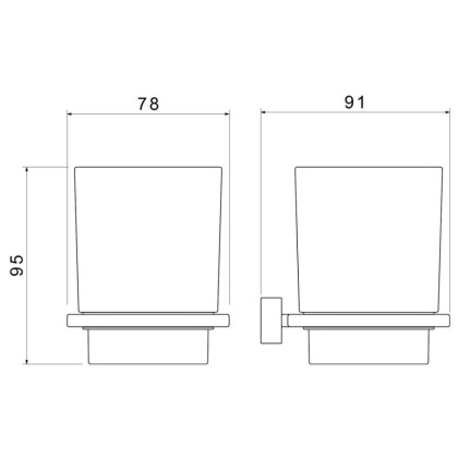 Стакан для зубных щеток Timo Torne 43033/03 черный матовый