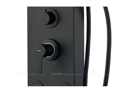 Душевая панель Galaxy Black с гидромассажем и изливом