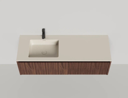 Подвесная тумба Domino 1400, шпон, под встраиваемую раковину